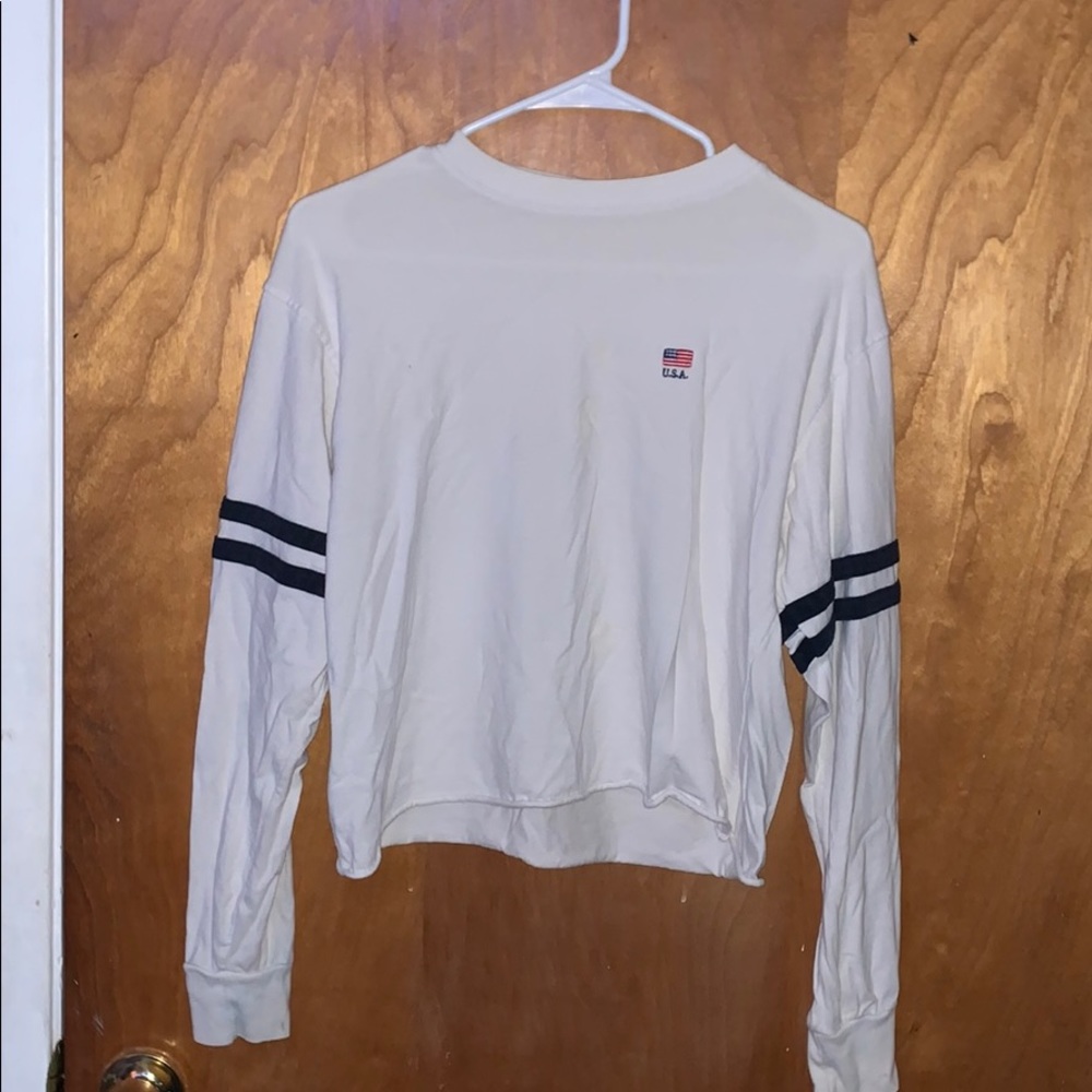 long sleeve cropped brandy shirt